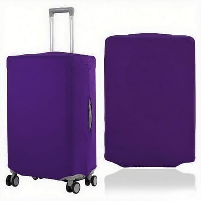 SnelShoppen - Suitcase Cover, Luggage Cover, Reis Koffer Hoes, Grote Koffer Bescherming, Waterdicht, Elastisch, Paars, L - Perfect voor Vakantie, Camp