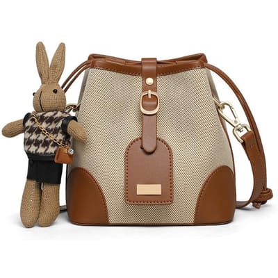 Dames Crossbody Tas Dames Lente/Zomer Emmer Tas Premium Pendelaar Licht Luxe Schoudertas beige