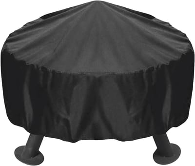 Vuurkorf Cover - Buitenhaardhoes - Bescherming Tuin - Waterdicht PVC Gecoat - 70cm Rond - Zwart