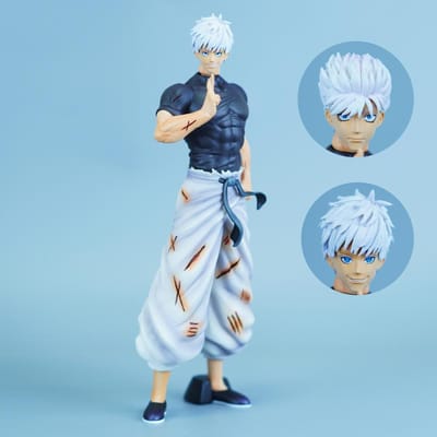 23,5cm/9,25in Anime Jujutsu Kaisen Figuur Gojo Satoru Actiefiguren Pvc Beeldje Bureau Ornament Verzameling Model Speelgoed Cadeaus gray