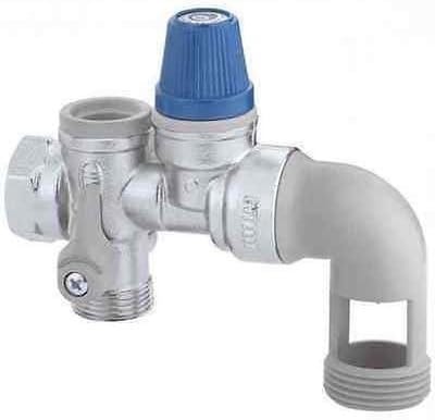 Veiligheidsgroep Ketel - Boilerbeveiliging - Waterdruk Beheersen - Verstelbare Klep - 3/4 Inch - Chroom