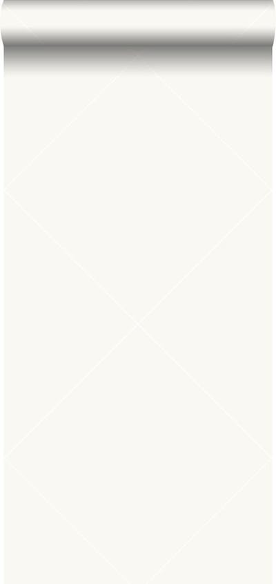 Origin Wallcoverings behang grafische lijnen glanzend wit - 347746 - 0,53 x 10,05 m