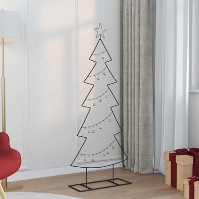 vidaXL - Metalen - kerstboom - Zwart - 150 - cm - Staal