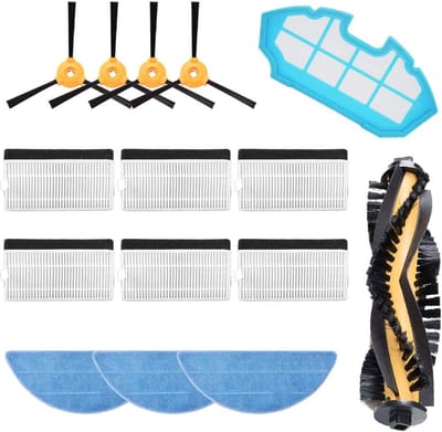 15 stuks - 1 Hoofdborstel, 6 filter met Filterkatoen , 4 zijborstel , 3 dweilen en 1 voorfilter - Voor Ecovacs DEEBOT N79 N79S DN622 DN622.11 500 N79w N79se robotstofzuiger