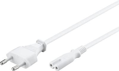 Scanpart C7 stroom kabel 2 meter - Met stekker - Geschikt voor randapparatuur - Wit - Universeel