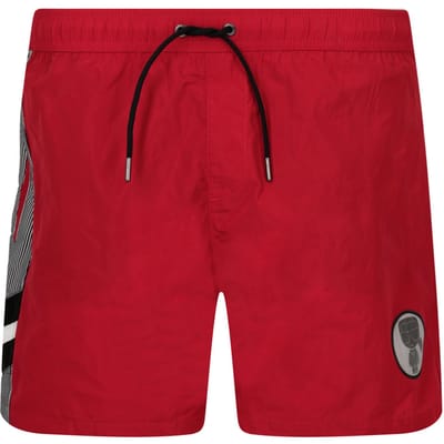 Karl Lagerfeld Strandkleding korte broek heren rood KL20MBM07 M red