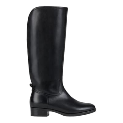 Geox D Felicity Leren Dames Zwarte Laarzen