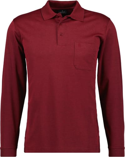 Ragman Poloshirt Soft Knit Polo Knopf Langarm