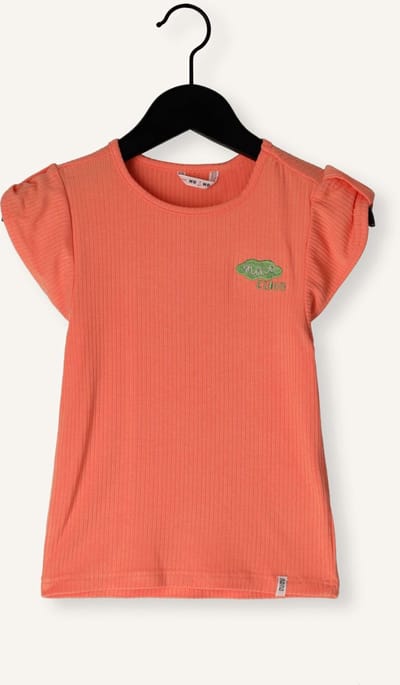 Nono Kapri Rib Jersey With Fancy Sleeve Tops & T-shirts Meisjes - Shirt - Oranje - Maat 122/128