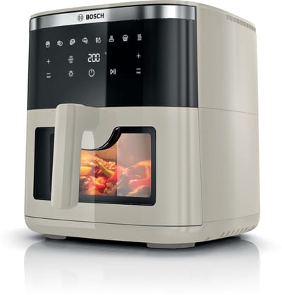 Bosch MAF671C0 Airfryer XXL - Serie 6 - 7,2L - Shake alarm - Kijkvenster - Warmhoudfunctie - 7 programma's - Tot 5 personen - Dark Cream