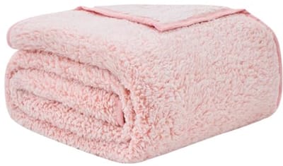 Ultra Zachte Warme Sherpa Deken - Fuzzy Fleece Plaid - Omkeerbare en Lichtgewicht 228 x 228 cm