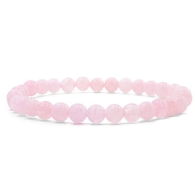 Bixorp Gems Rozenkwarts Edelstenen Armband 6mm - Edelsteen Kralenarmband - Spiritueel Cadeau - 20cm