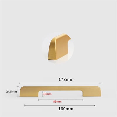 Kastdeur Handgreep Aluminiumlegering Lade Trekkers voor Commode Kledingkast Schoenenkast Goud A Type 160mm Hart-op-Hart Afstand