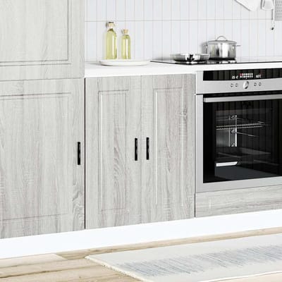 vidaXL - Onderkast - "Porto" - bewerkt - hout - grijs - sonoma - eiken