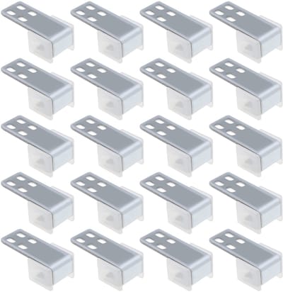 Dailygoods- Spring Clips 20 Stuks - Bekleding Meubels - Klemmen - Veerbevestiging - Zilver - 4 Gaten voor Spijkers - Meubelclips