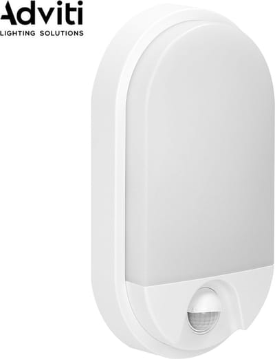 NEFRYT Buitenlamp met Bewegingssensor – Tuinverlichting 4000K – Buitenverlichting met IP54 - Muurlamp 800lm – Wandlamp buiten IK08 - Wit