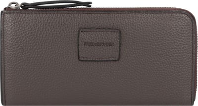 FREDsBRUDER Leren Portemonnee Lanbe Zip Around Wallet Ash Brown Donkerbruin