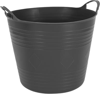 Excellent houseware flexibele wasmand - zwart - 27 liter - kunststof - 37 x 37 x 30 cm