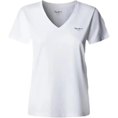 Dames-T-shirt met V-hals Pepe Jeans Mae
