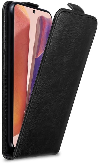 Cadorabo Hoesje geschikt voor Samsung Galaxy NOTE 20 in ZWARTE NACHT - Beschermhoes in flip design Case Cover met magnetische sluiting