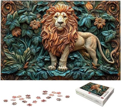 Houten Puzzel - Dierenpuzzel Legpuzzel - Ontspanning Thuis - Met Opbergtas en Poster - 156 x 105 cm - Meerkleurig