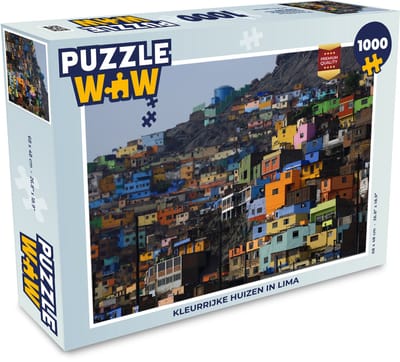 Puzzel Kleurrijke huizen in Lima - Legpuzzel - Puzzel 1000 stukjes volwassenen