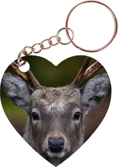 Sleutelhanger hartje 5x5cm - Close up - Hert