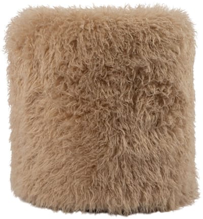 poef tibetan lamb beige rond dia 40cm