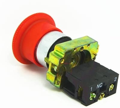 Noodstop Knop - Veiligheidsschakelaar Drukknop - Machine Veiligheid - Draai Reset - Metaal - Rood