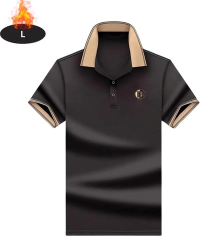 Livano Poloshirt Heren - T-Shirt Heren - Shirt - Overhemd - Polo Shirt - Zwart - L