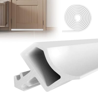 Zelfklevende Deurafdichting voor Geluidsisolatie, 15M Wit | Rubber Seals met 4mm Groefbreedte en 7mm Groefdiepte voor Optimale Isolatie