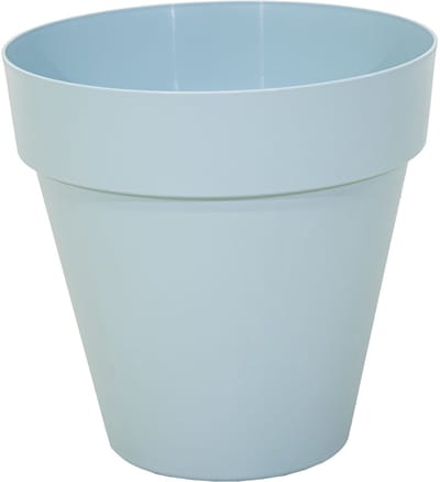 Mega Collections Plantenpot - kunststof - lichtblauw - binnen/buiten - D20xH17 cm - bloempot