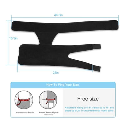 Lies- en Heupbrace Gecomprimeerde Brace voor Heupsciatica Wrap Gecomprimeerde Ondersteuning voor Verrekte Spieren zwart