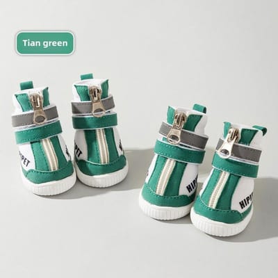 Chien Automne et Hiver Épaissi Chaud Antidérapant Résistant à l'Usure Tendance Chaussures de Sport Amusantes Bottes de Neige du Nord-Est Chaussures pour Chien Chaussures pour Animal de Compagnie No. 5
