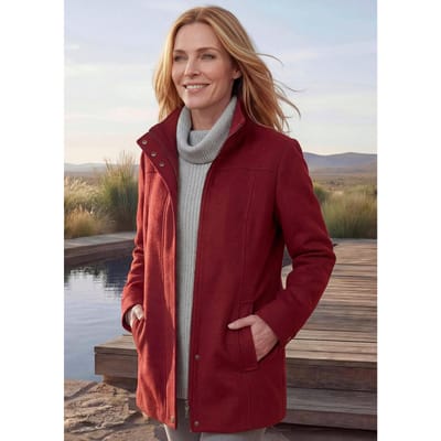 Elegant jack met opstaande kraag - bordeaux - Gr. 24 van Goldner Fashion
