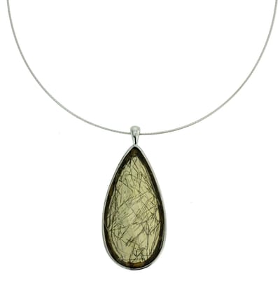 Behave ketting - Feestelijke druppel hanger - Nikkelvrij - Modeaccessoire