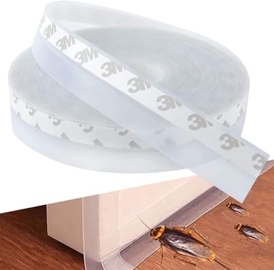Tochtstrip voor deur - zelfklevend - 2,5 x 10 m - transparante siliconen afdichtingstape - multifunctionele siliconen strips - tochtstopper - geluidsdicht - voor deur en ramen