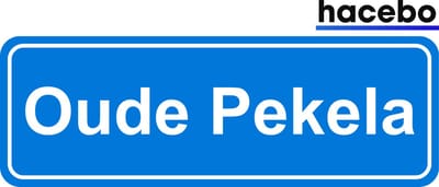 Hacebo - Plaatsnaam Sticker - 29x10 CM - Oude Pekela sticker - Verkeersborden sticker - grappige cadeaus - Oude Pekela