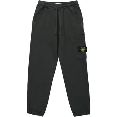 Stone Island Fleece Joggingbroek Loodgrijs Heren Broeken 811561141-V0162 XXL black