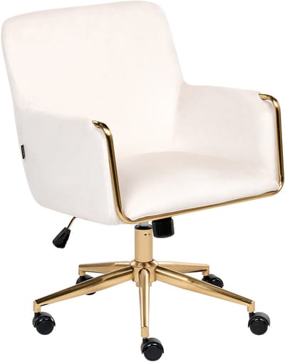 ALTONA - Bureaustoel - Off-white - Fluweel