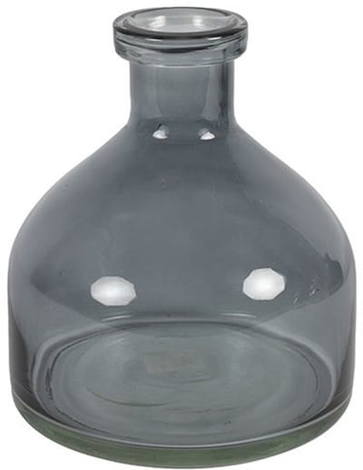 Countryfield vaas/Buikfles Missy glas donker grijs