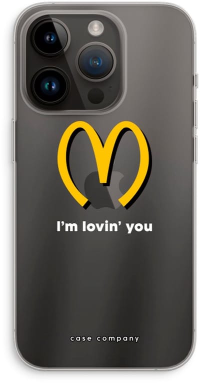 Case Company® - Hoesje geschikt voor iPhone 14 Pro hoesje - I'm lovin' you - Soft Cover Telefoonhoesje - Bescherming aan alle Kanten en Schermrand