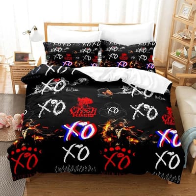 Nieuwe XO The Weeknd Beddengoed Set Eenpersoons Twin Volledig Queen King Maat Bed Set Aldult Kind Slaapkamer Dekbedovertrek Sets 3D Print Hoeslakenset EU Single 135x200cm