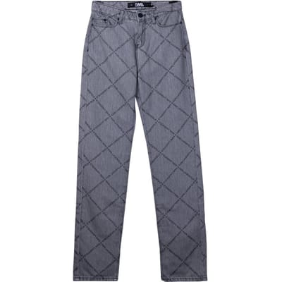 Karl Lagerfeld Printed Relax Fit Denim Pants Kl Taglia: W24 | Jeans Slim Fit Outlet | Donna | Blu