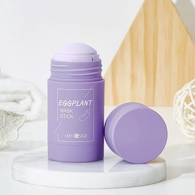 MENGSIQI - Pink Mask Stick - Huidverzorging - Gezichtsmasker - Kleimasker - Wallen verminderen - Mee Eters & Acne verwijderen - Acne verzorging - Vette huid - Poriën reiniger -Blackhead - Eggplant - Verzachtend -Verkoelend - Dermatologisch getest