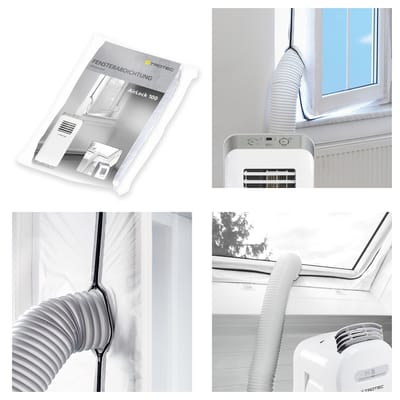 TROTEC AirLock 100 Raamafdichting voor airconditioners en afvoerluchtdrogers Hot Air Stop - Transparant - 4m