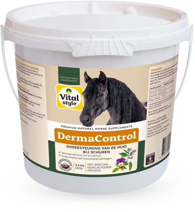 VITALstyle Dermacontrol Brok - Paarden Supplement - Ondersteunt De Huid Bij Schuren - Met o.a. Bitterzoet & Brandnetel - 3,5 kg