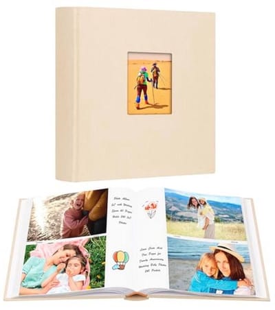 Fotoalbum voor 240 foto's met schrijfruimte - Linnen omslag en zuurvrije pagina's
