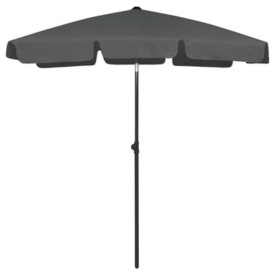 vidaXL - Strandparasol - 180x120 - cm - antracietkleurig