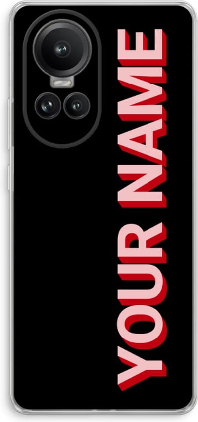 Gepersonaliseerd - Case Company® - Hoesje geschikt voor Oppo Reno 10 Pro hoesje - Namecase - Soft Cover Telefoonhoesje - Bescherming aan alle Kanten en Schermrand